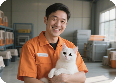 Staff with Cat